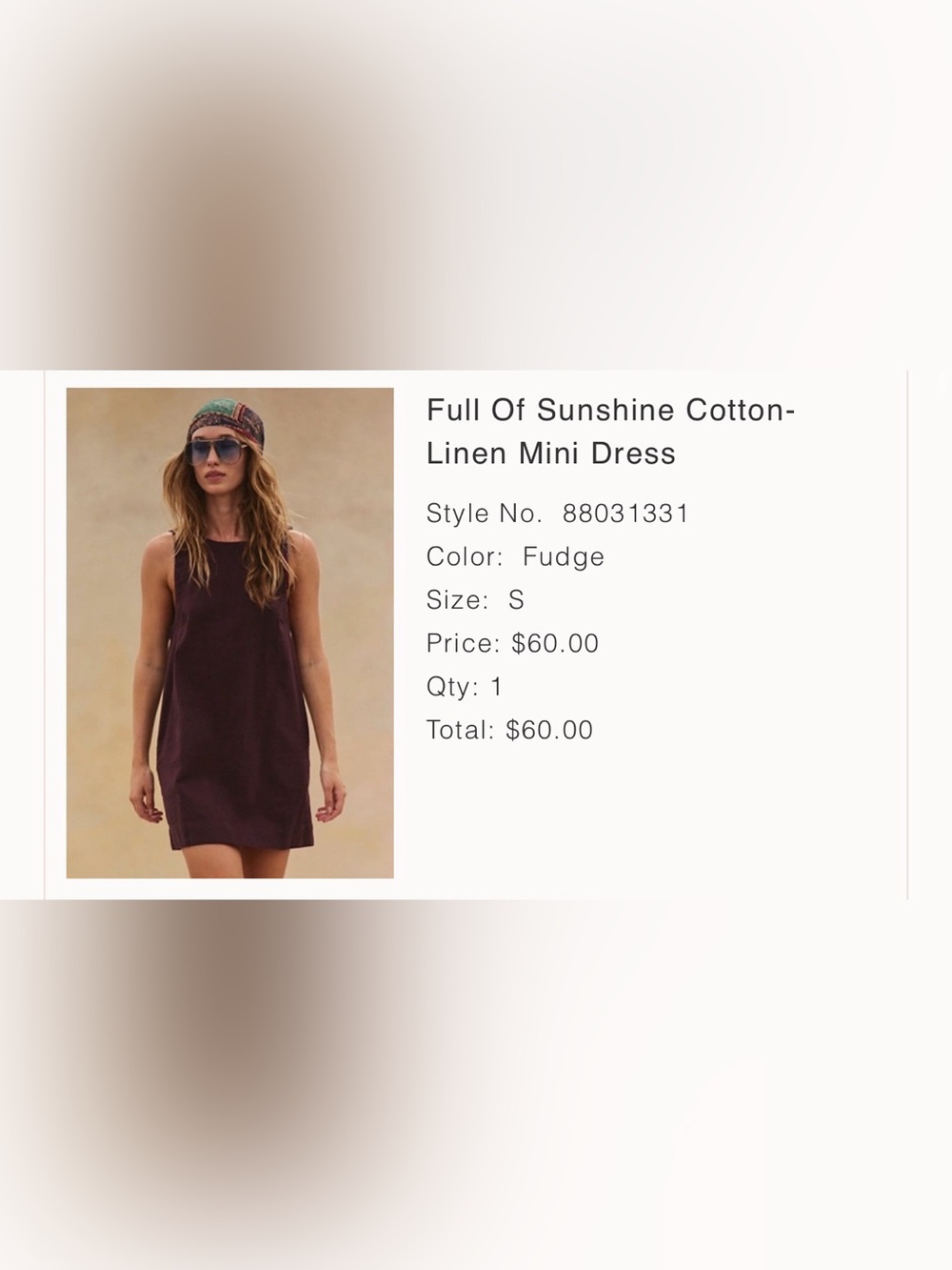 Free People Fudge Cotton-Linen Mini Dress